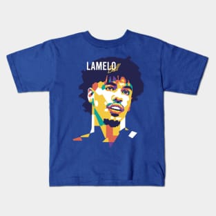 LaMelo Ball on WPAP Style Kids T-Shirt